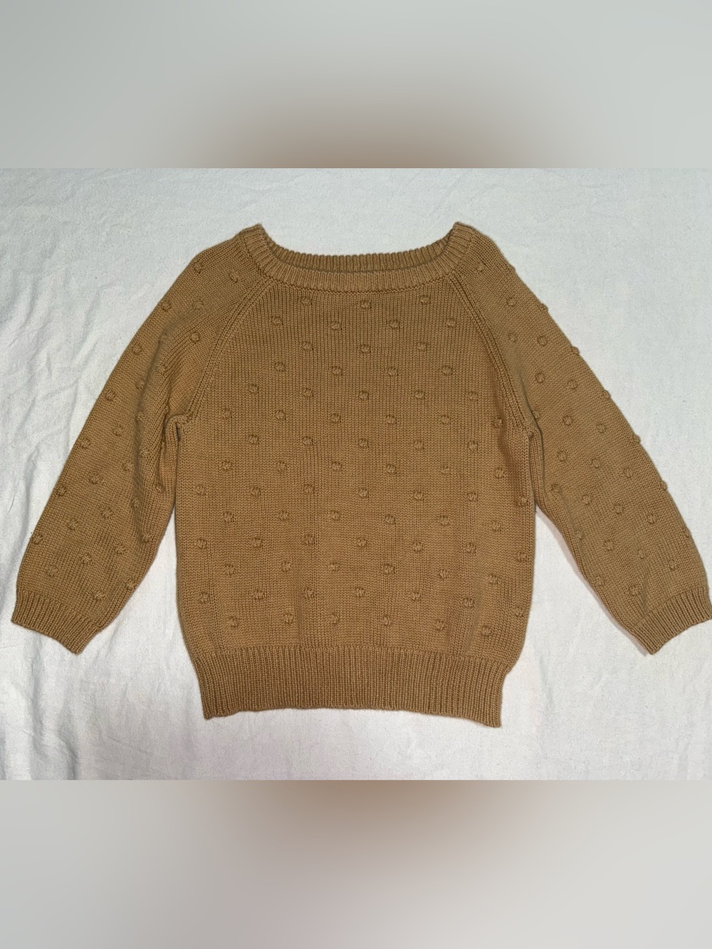 Jamie Kay Camel Textured Crewneck Sweater